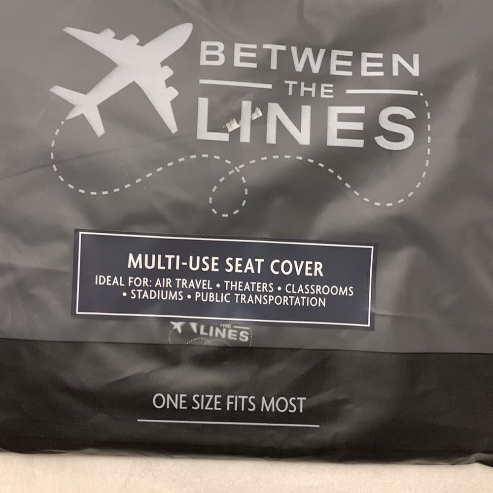Between The Lines multi-use seat cover and airline tray cover. (Two piece set)